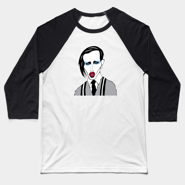 MARILYN MANSON FAN ART! Baseball T-Shirt by cartoonistguy